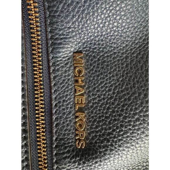 Michael Kors Rhea Navy Leather Gold Studded Backpack main image 16